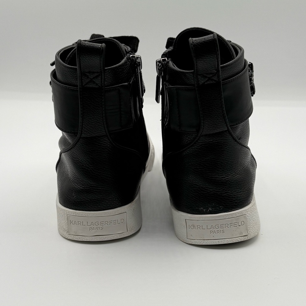 Karl Lagerfeld Paris Women's Jeren Buckled High-Top Sneakers Size 6.5 - Picture 4 of 16
